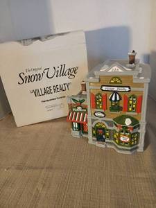 lot 1046 image: The Original Snow Village Village Realty Handpainted Ceramic #5154-3