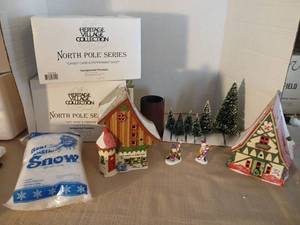 lot 1049 image: Heritage Village Collection North Pole Series Start A Tradion Set