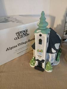 lot 1050 image: Heritage Village Collection Alpine Village Series St. Nikolaus Kirche Handpainted Porcelain