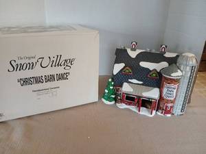 lot 1067 image: The Original Snow Village Christmas Barn Dance Handpainted Ceramic