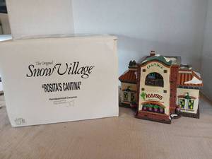 lot 1068 image: The Original Snow Village Rositas Cantina Handpainted Ceramic