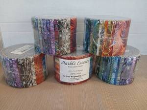 lot 1100 image: Marble Essence From Jason Yenter (27) 2.5 Inch Strips 100% Cotton, 5