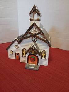 lot 1204 image: Department 56 Wooden Church