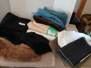 lot 1217 image: Fabric Cloth Rolls and Textile Remnants