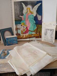lot 1219 image: Galaxy Spark-Foam Liquid Embroidery Kit with Angel Guardian Design and additional  designs