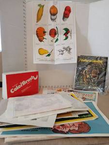 lot 1221 image: Liquid embroidery  lot with paints ,patterns and instructions