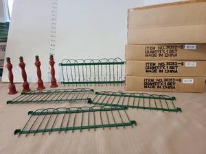 lot 1247 image: Midwest of Cannon Falls Item No. 36252-5 Garden Fence Sections and poles
