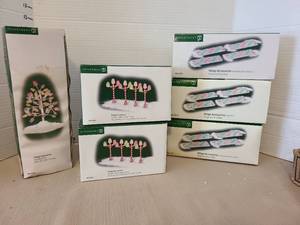 lot 1253 image: Department 56 Village Accessories Lot Gumdrop Tree Street Lamps Gumdrop Road