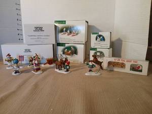 lot 1301 image: Heritage Village Collection Christmas Figurines Lot North Pole Series Department 56 including Leonardo and Vincent, Party in the Hot Tub and more