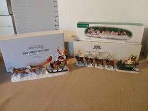 lot 1303 image: Department 56 Snow Village Snow Carnival King & Queen Heritage Village Collection Lot