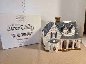 lot 1317 image: The Original Snow Village Gothic Farmhouse Handpainted Ceramic #54404-6