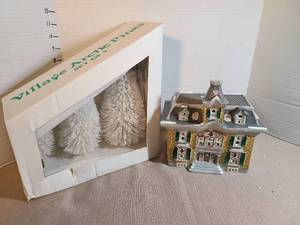 lot 1338 image: Department 56 Governors Mansion Village Arctic Pines Set of 3 Decorative