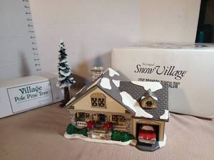 lot 1345 image: Snow Village The Brandon Bungalow 10056 with Pine tree