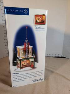 lot 1348 image: Department 56 Snow Village WSNO Radio Building #56.55010