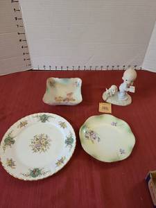 lot 1409 image: Enesco Precious Moments Collection Figurine and plates