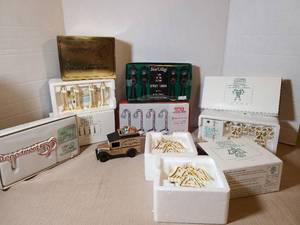 lot 2027 image: Department 56 Village Express Van Road Show Limited Edition Lighted Accessory Set