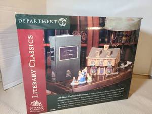 lot 2049 image: Department 56 Little Women The March Residence Set 4 pieces book included 56.56606