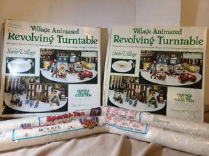 lot 2056 image: Department  56 Turn Tables and Snow Tex