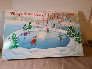 lot 2057 image: Department  56 Animated  Skating Pond