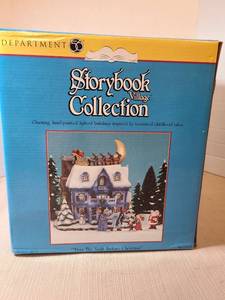 lot 2087 image: Department 56 Storybook Village Collection Twas The Night Before Christmas Set of 6