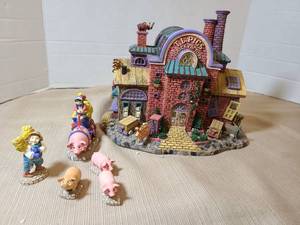 lot 2090 image: Dept 56  T. L. L. Pig factory Building with Accessories