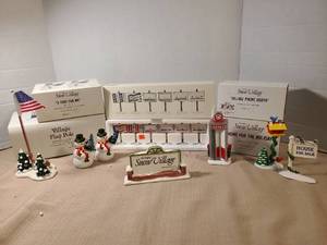 lot 2108 image: Department 56 Snow Village Ceramic Accessories Lot