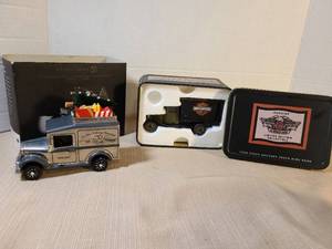 lot 2120 image: Harley-Davidson Collectibles1930 Chevy Dime Bank, Diecast Trucks