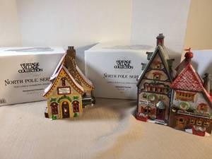 lot 2136 image: Heritage Village popcorn and cranberry house and Obvies books and  Letrinkas Candy