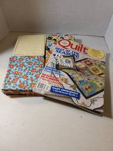 lot 2247 image: Quilting Books and Fabric Bundle Best of Season Marie Osmond Mary Engelbreit
