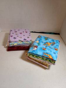 lot 2341 image: Printed Flannel Fabric Pieces Childrens Patterns