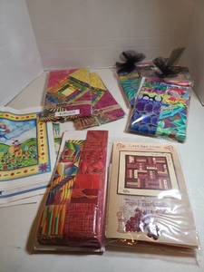 lot 2351 image: Fabric Quilt Bundle Lot Red Button Little Red Three Timeless Treasures