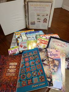 lot 2505 image: Quilting books and magazines.