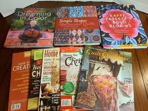 lot 2510 image: Quilting books and magazines.
