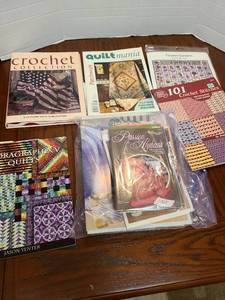 lot 2526 image: Quilting and crochet books.