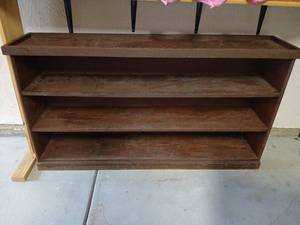 lot 3320 image: Wooden Shelf 31.5x62x14 located in garage