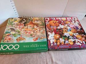 lot 7004 image: Springbok and Cuddly Companions jigsaw puzzles.