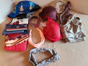 lot 7012 image: Sonic The Hedgehog hat, bandanas, headbands, belt, bras 36C