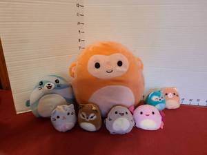 lot 7030 image: Squishmallows Plush Toy Lot  Various Animals