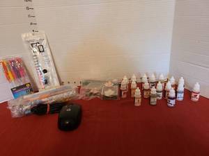 lot 7042 image: Soap Fragrance Oil Collection with lamp huggers and pens