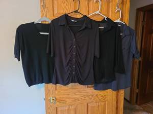 lot 7072 image: Ladies black tops, M, L