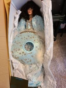 lot 7101 image: Collectible doll by Rustie, Topaz, COA No. 0119, 36in tall, in original box