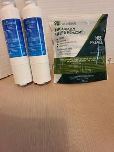 lot 7129 image: 2 Eco Aqua rrplacement refrigerator water filters model EFF-6027A replacement for Samsung filter DA29-000208 and one Nature Fresh odormoisture control packet