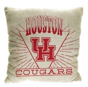 lot 10909 image: NCAA Houston Cougars 26x26 Woven Tapestry Pillow