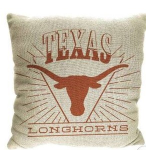 lot 10910 image: NCAA Texas Longhorns 26x26 Woven Tapestry Pillow