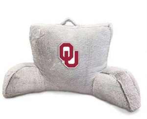 lot 10911 image: NCAA Oklahoma Sooners Faux Fur Backrest with Logo Patch- 2 Pack
