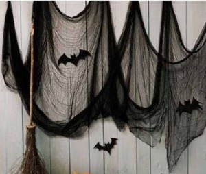 lot 10926 image: Halloween Black Gauze Wraparound Decoration 197x84.5in