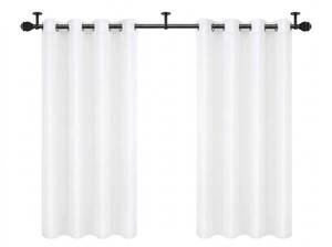 lot 10955 image: White Outdoor Curtain Panels Grommet Top 52x84, 3 Pack