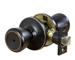 lot 10974 image: Oil Rubbed Bronze Privacy Door Knob, 6 Pack