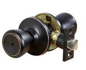 lot 10980 image: Oil Rubbed Bronze Privacy Door Knob, 6 Pack
