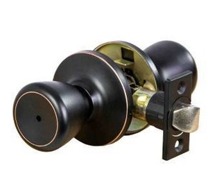 lot 11003 image: Oil Rubbed Bronze Privacy Door Knob, 6 Pack
